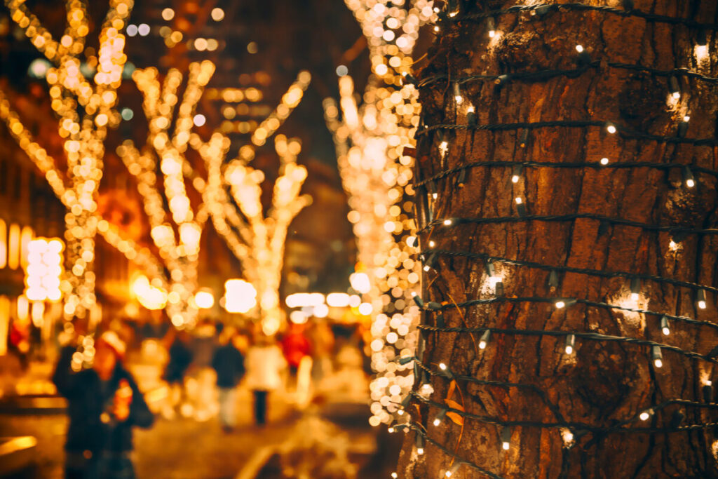 Commercial Christmas Light Tree Wrapping Commercial Christmas Light Tree Wrapping